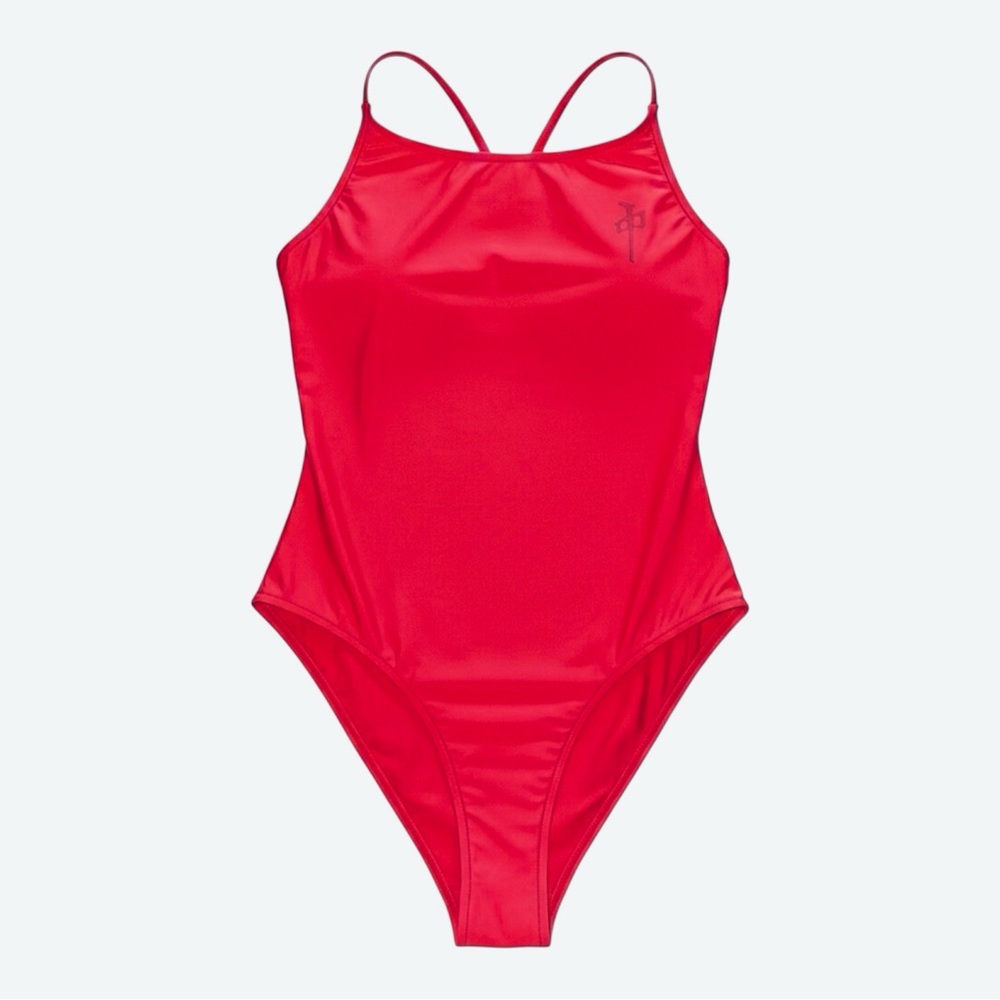 Red Dragon One-Piece Swimsuit Red